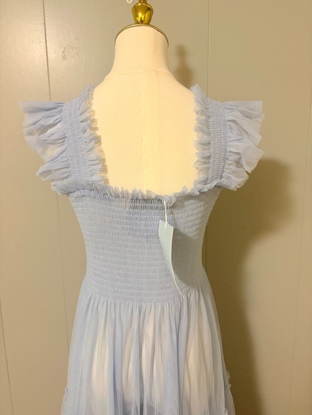 Hill House Collector's Edition Tulle Ellie Nap Dress Powder Blue Medium Sheer - Picture 12 of 15